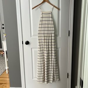 NWOT Lou & Grey cream striped midi dress